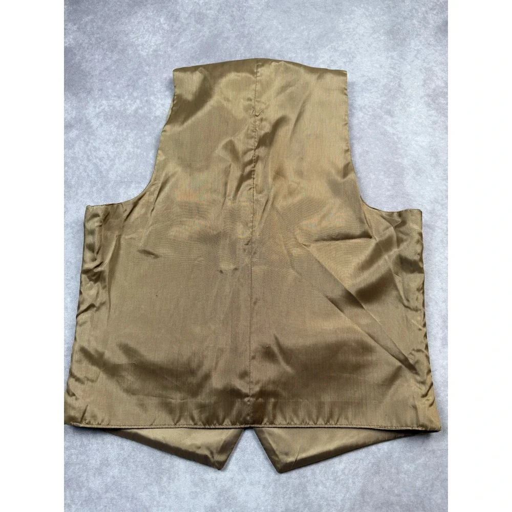VTG Levi's Action Suit Vest Tailored For Men Sportswear‎ Tan Brown Button Front